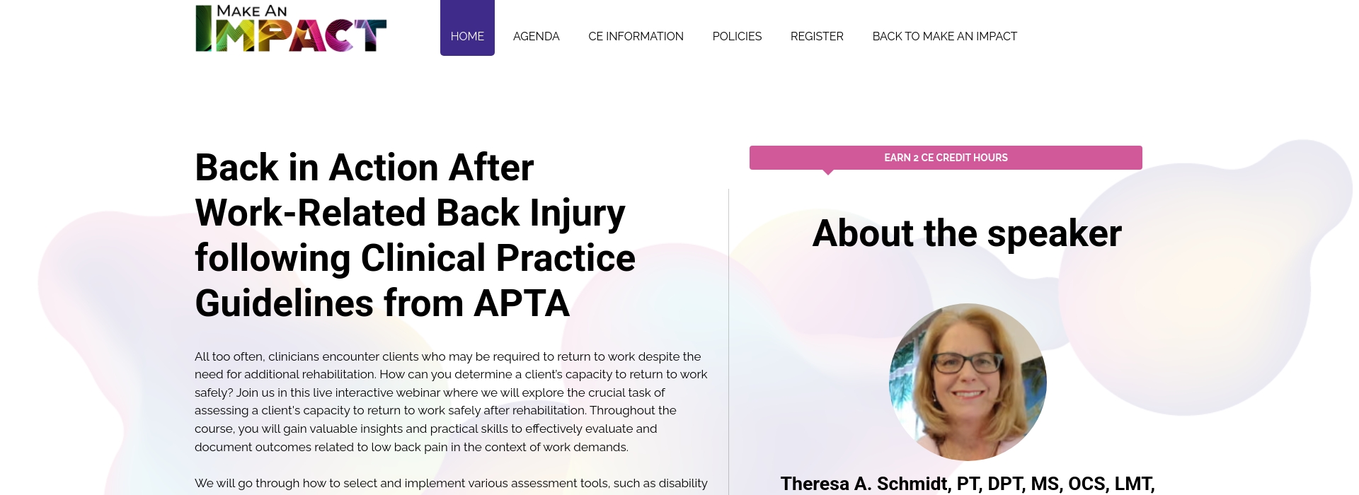 Back in Action After Work-Related Back Injury following Clinical ...